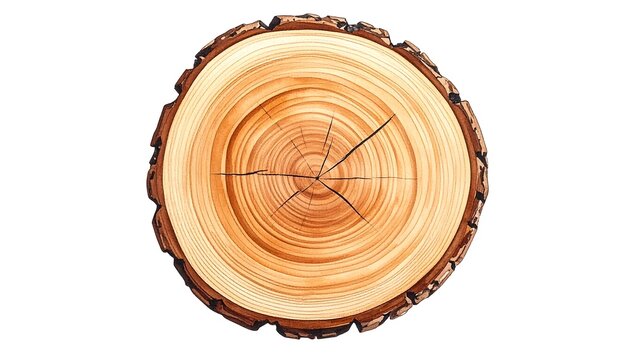 A cross-section of a tree trunk with visible growth rings and bark (1)