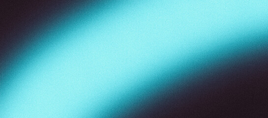 Fototapeta premium Abstract Gradient Background with Cyan Aurora Glow and Dark vintage retro Grainy and noise Texture, Modern blurred backdrop for a textured industrial wallpaper design. 