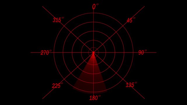 radar screen display with directional lines and concentric circles on black background Keywords: radar, screen, display, technology, navigation, sonar