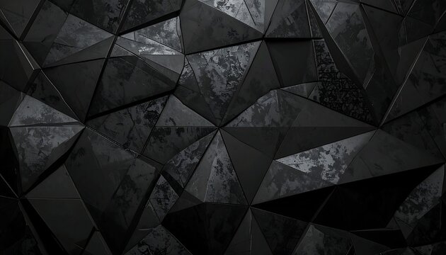 A dark grayscale geometric pattern of overlapping triangles