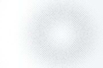 Naklejka premium Radial halftone dot pattern fading from center to edge dots
