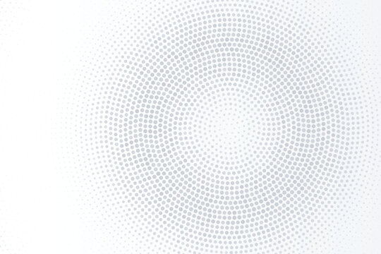 Radial halftone dot pattern fading from center to edge dots