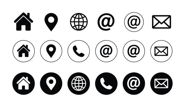 Web Icon Set and Website Icon Vector Collection for Computer and Mobile Devices, Modern Internet, Browser, Navigation and Digital Interface Symbols for UI Design