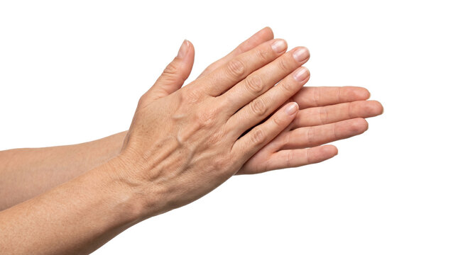 Two hands are seen clapping in appreciation or applause, conveying joy, support, and excitement.