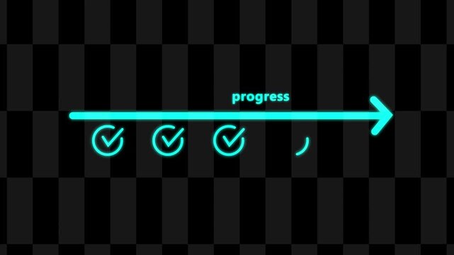 Business progress tracking concept, professional using digital interface and completion checklist, update, website good tick download, load project success progress, 4k video.