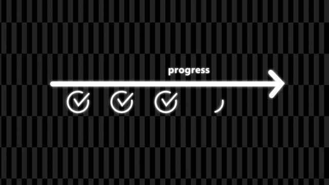 Business progress tracking concept, professional using digital interface and completion checklist, update, website good tick download, load project success progress, 4k video.