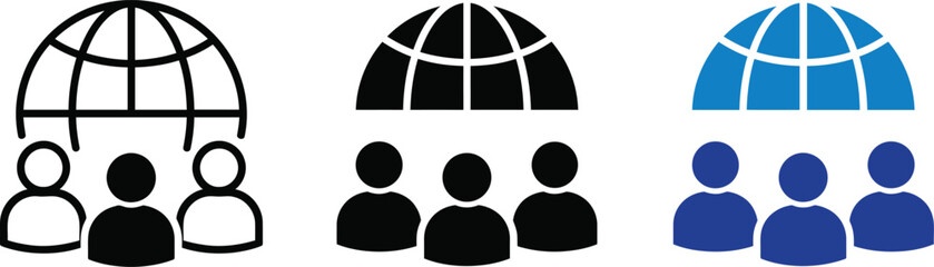 Global teamwork and collaboration icons © MstSajeda