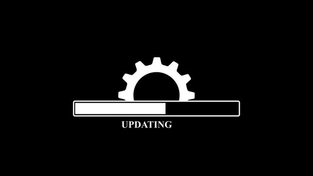 System software update or upgrade neon icon. Banner new update, Badge, sign. Motion graphics, with 4k video animation, Motion graphic shape vector animation. Computer update scale movement.