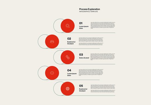 Business Project Explanation Infographic Template with Icons