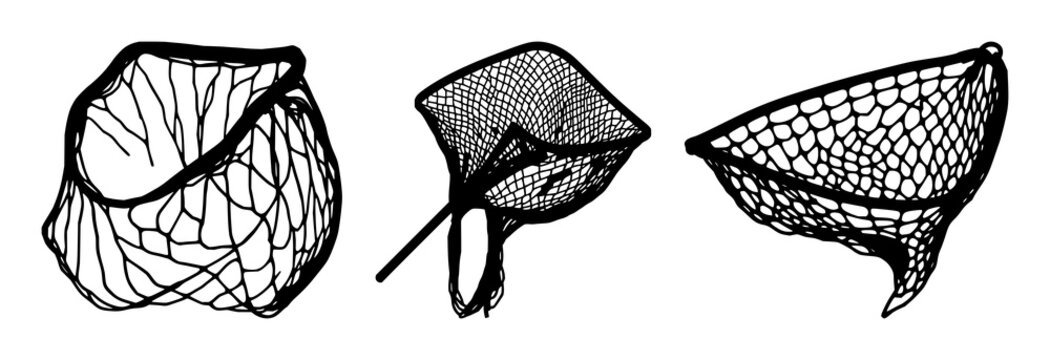 Ocean plastic clean-up net set with a solid black icon featuring eco-friendly, conservation, and pollution with environmental protection and marine life