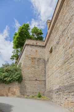 Famous ancient castle of Hohenzollern near Hechingen, Schwaebische Alb, Germany
