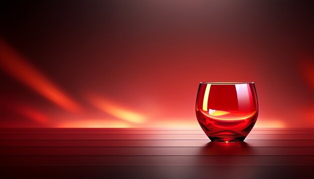 red glass glowing empty blur background