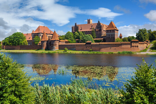 The historic Teuton Order castle in Malbork, Poland