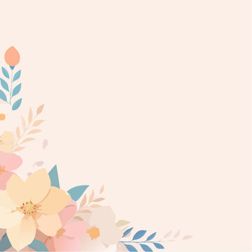 Florale Ecke mit modernem Farbverlauf f&uuml;r Zitate