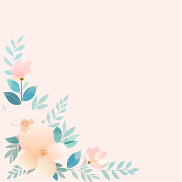 Florale Ecke mit modernem Farbverlauf f&uuml;r Zitate