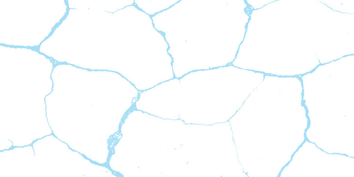 Cracked Ice Texture: A close-up view of cracked ice, revealing intricate patterns of blue fissures against a pristine white backdrop, suggesting fragility and natural beauty.
