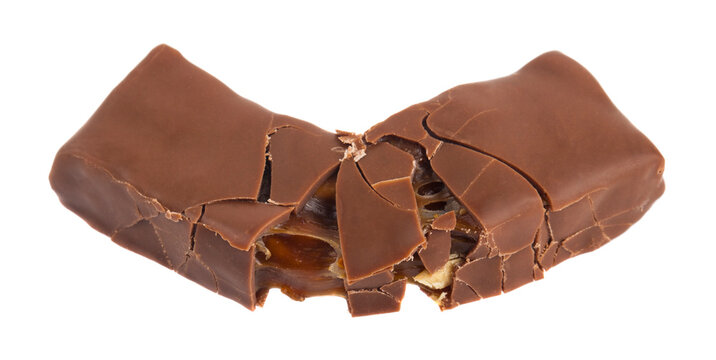Chocolate bar isolated on a white background.