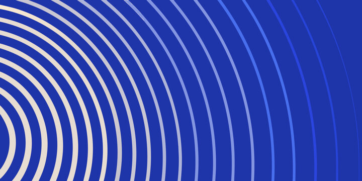 Concentric arcs pattern with a blue gradient background