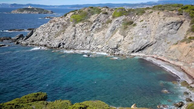 Coastal Path of the Giens Peninsula and the Grand Gaou island, South of France