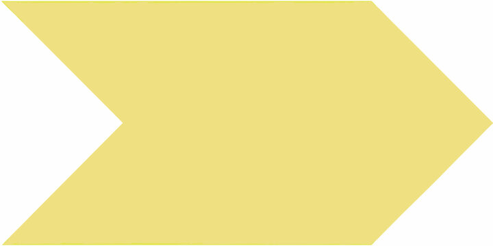 Yellow parallelogram shape a simple solid geometric form on white background