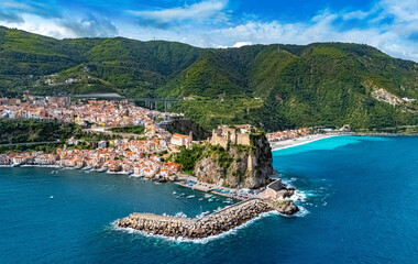 Obraz premium The city of Scilla in the Province of Reggio Calabria, Italy