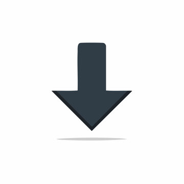 Dark Gray Downward Arrow Icon