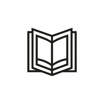 Open Book Icon A Simple Linear Design On White Background