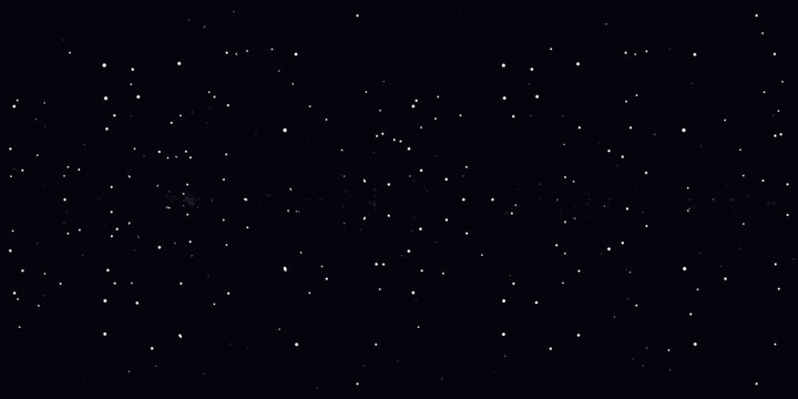 Starry night sky illustration dark background with scattered white points