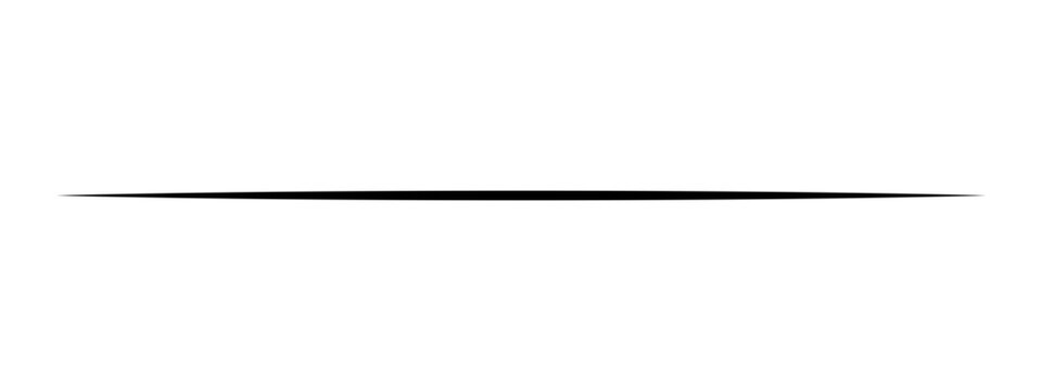 Black horizontal line with tapered ends