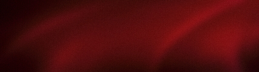 Fototapeta premium Abstract wide grainy gradient background with dark red burgundy and black tones