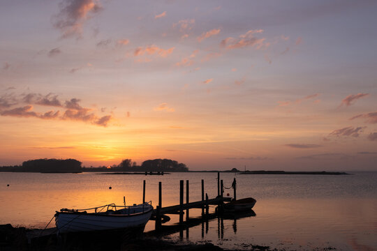 Atmospheric seascape at Toro Huse at dawn.