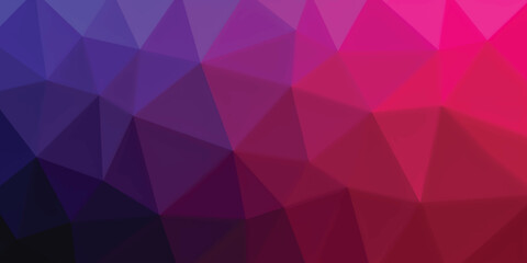 Fototapeta premium An abstract pink and purple geometric background featuring a polygon vector pattern of mosaic triangle shapes with a crystal texture for a modern wallpaper design template.