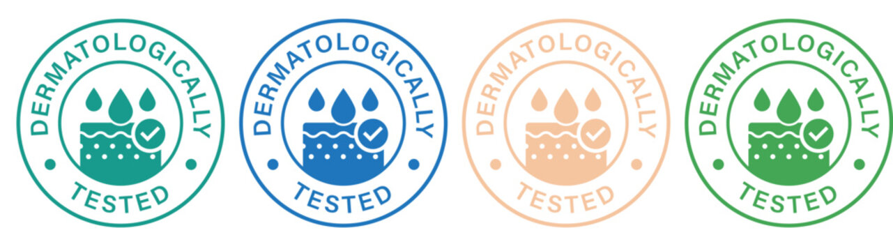 Dermatologically Tested Stamp Set for Skincare and Cosmetic Products