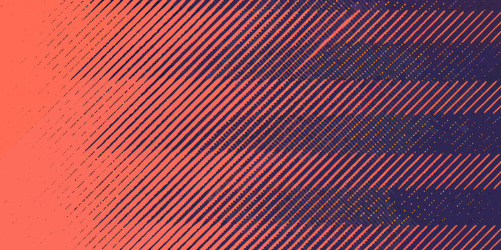 Diagonal striped pattern with coral and navy blue gradient background
