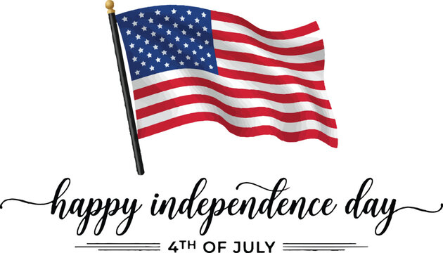 American flag on 4th of july celebration
