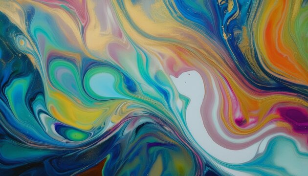 original artwork photo of stunning marble ink abstract art generative ai