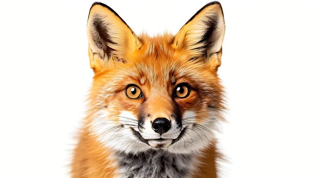 Red Fox Looking Straight Ahead Slowly.