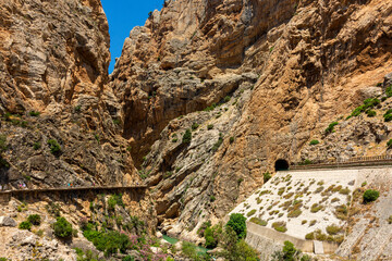 Caminito del Rey - malowniczy szlak pieszy w wąwozie El Chorro  Hiszpania © Grzegorz Polak