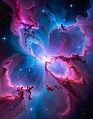 Farbenfroher kosmischer Nebel im Weltall