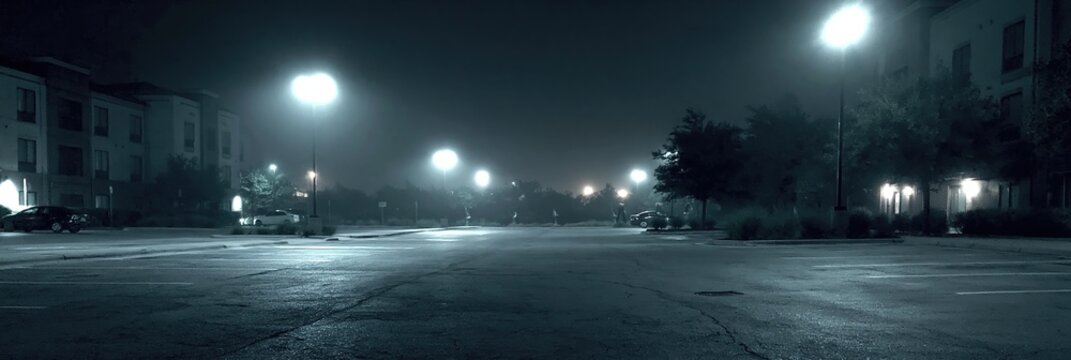 hotel parking lot with parking spaces for cars on asphalt