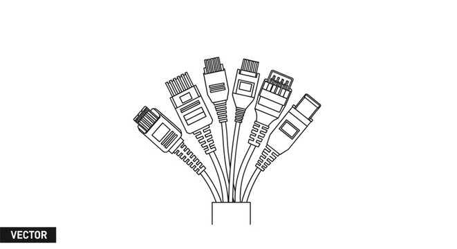 Collection of ethernet cable connectors.