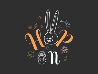Fototapeta premium Hop On Bunny T Shirt Cute Rabbit Riding decorative Graphic Tee for Bunny Lovers