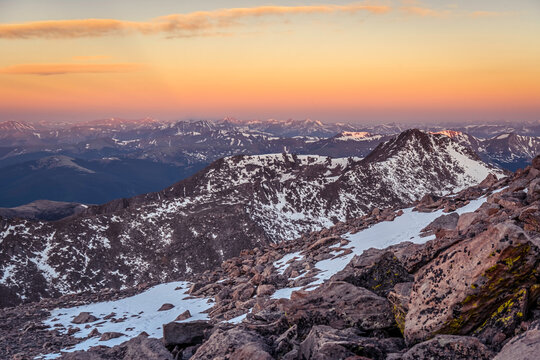 Mount Blue Sky (formerly Mount Evans),  Sunrise