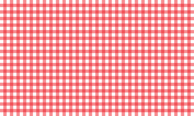 Naklejka premium red and white gingham fabric texture, Gingham pattern isolated on transparent background