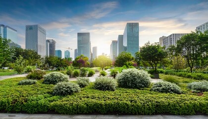 Fototapeta premium garden in the city generated ai