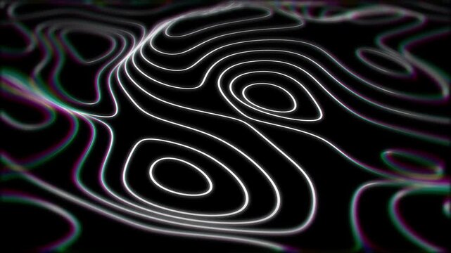 Modern Geometric Topography Background Featuring Dynamic Contour Lines and Mountain Layers