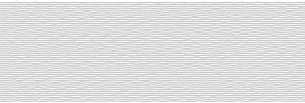 Minimalist black and white abstract background with dense parallel horizontal wavy hand-drawn lines creating subtle organic ripple texture pattern