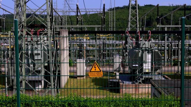 a modern electrical substation 4k video