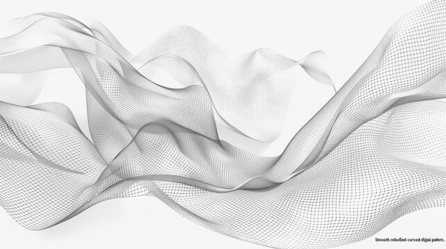 Abstract robotic wave lines forming horse head in minimalist monochrome sketch style