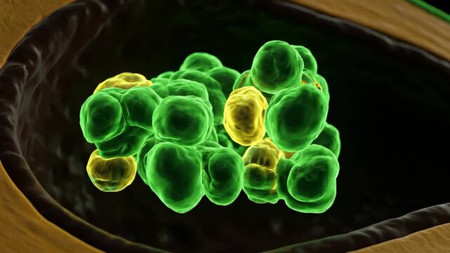 3D Animation: ATP Synthase Enzyme Complex in Mitochondrial Environment